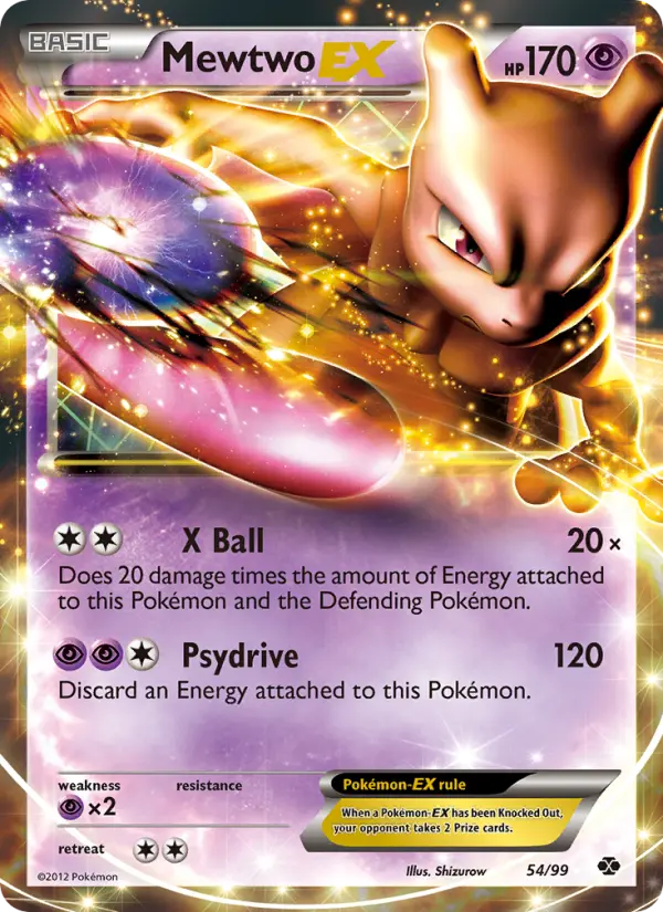 Mewtwo-EX 54 — Next Destinies 54, Holofoil finish