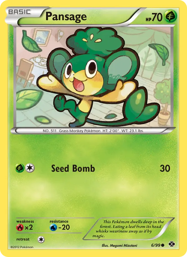 Pansage 6 card from Next Destinies