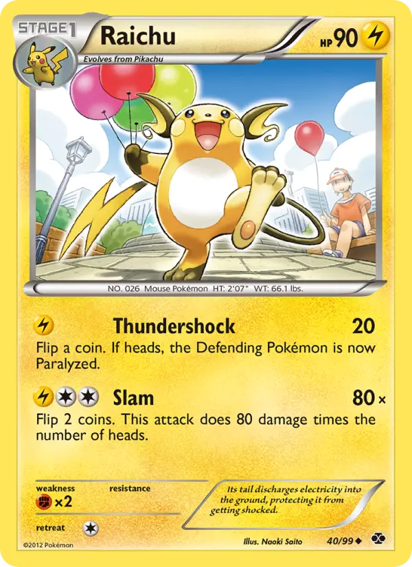 Raichu 40 card from Next Destinies