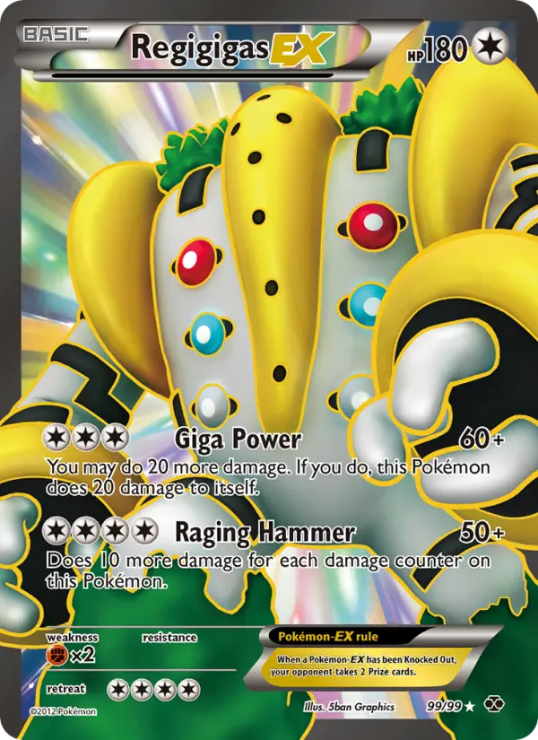 Regigigas-EX 99 card from Next Destinies