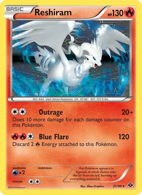 Reshiram 21 card from Next Destinies