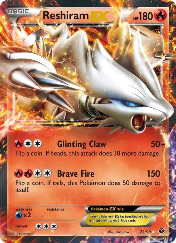Reshiram-EX 22 card from Next Destinies