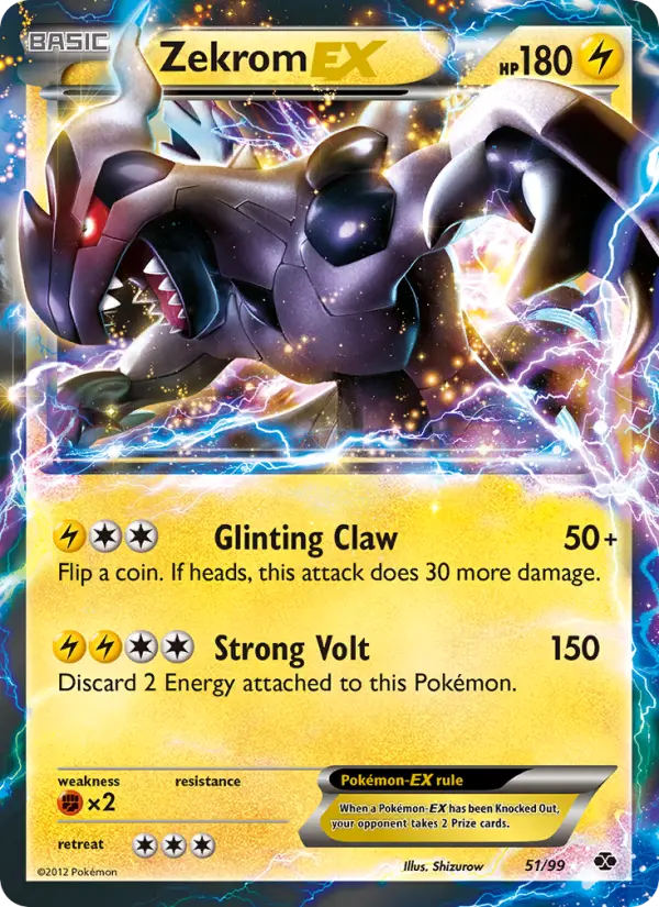 Zekrom-EX 51 — Next Destinies 51, Holofoil finish