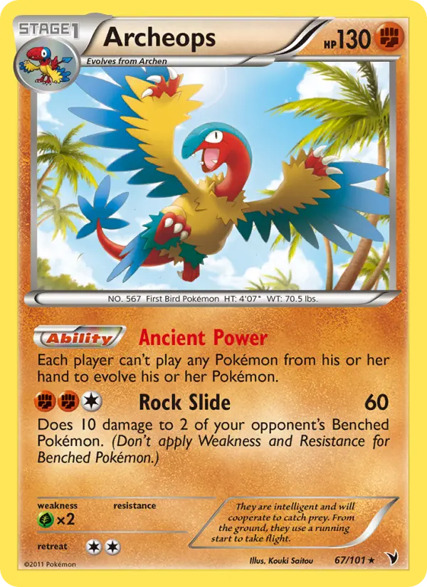 Archeops 67 card from Noble Victories