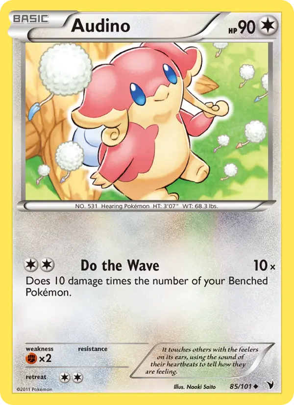 Audino 85 card from Noble Victories