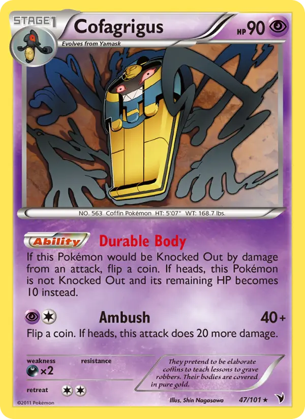 Cofagrigus 47 card from Noble Victories