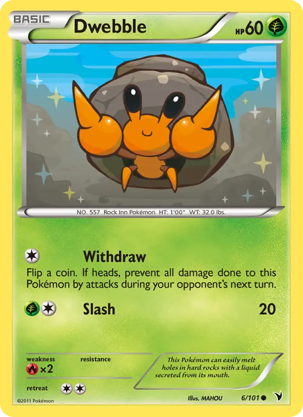 Dwebble 6 card from Noble Victories