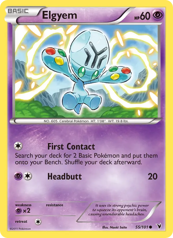 Elgyem 55 card from Noble Victories