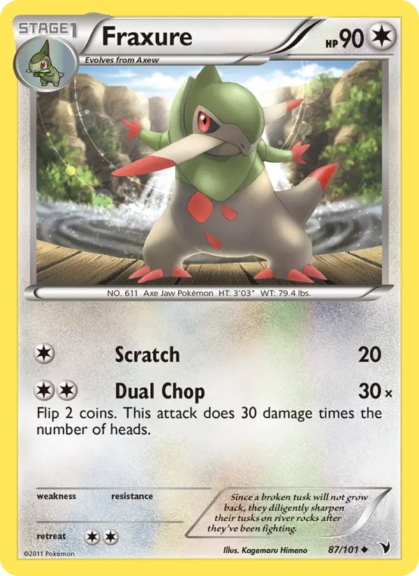 Fraxure 87 card from Noble Victories