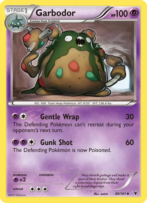 Garbodor 49 card from Noble Victories