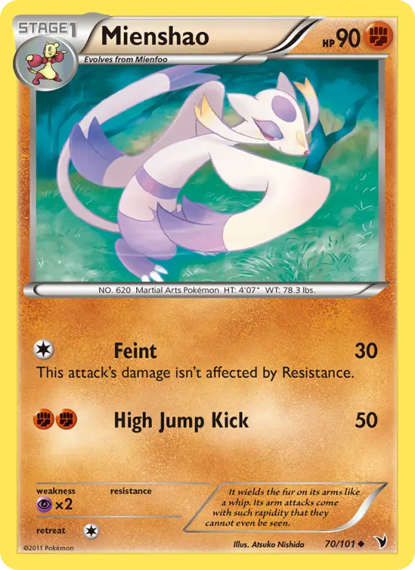 Mienshao 70 card from Noble Victories