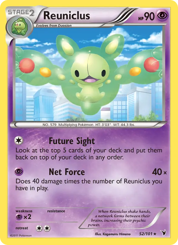 Reuniclus 52 card from Noble Victories