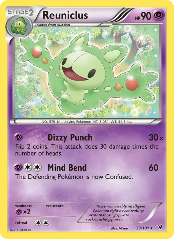 Reuniclus 53 card from Noble Victories