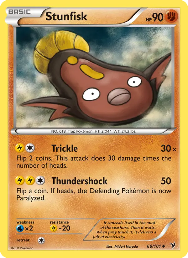 Stunfisk 68 card from Noble Victories