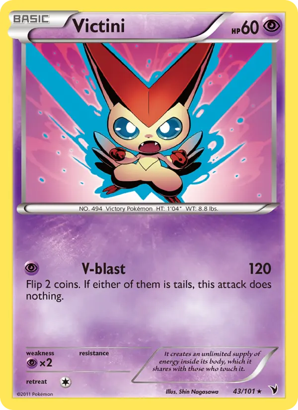 Victini 43 card from Noble Victories