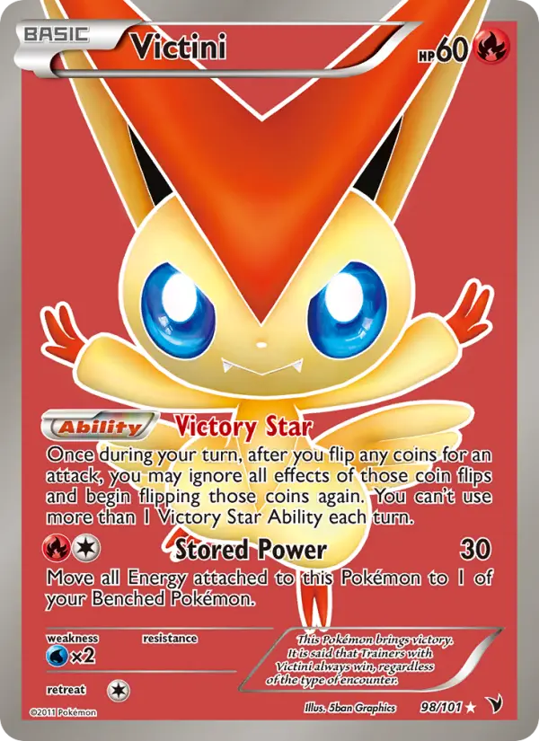 Victini 98 card from Noble Victories