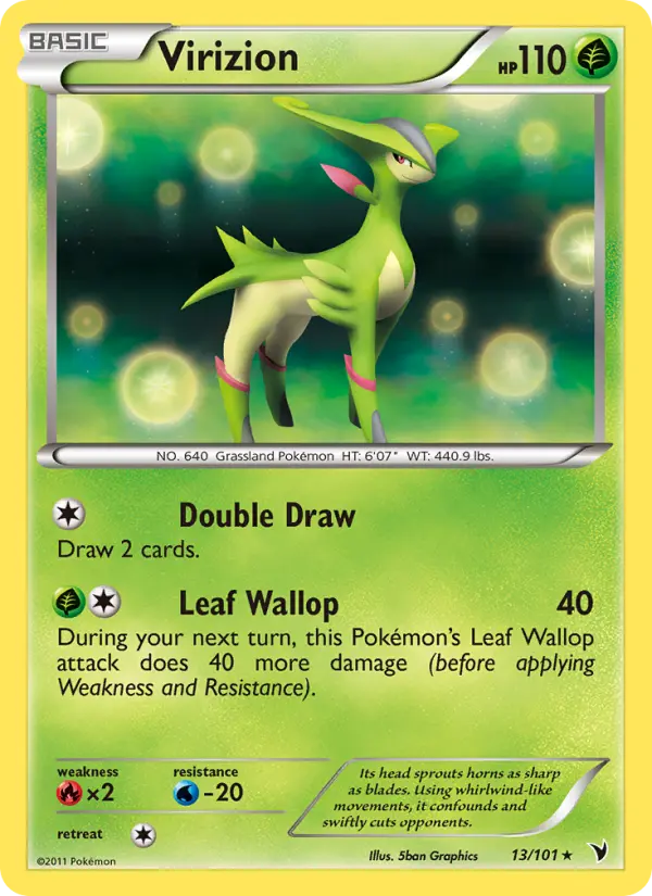 Virizion 13 card from Noble Victories