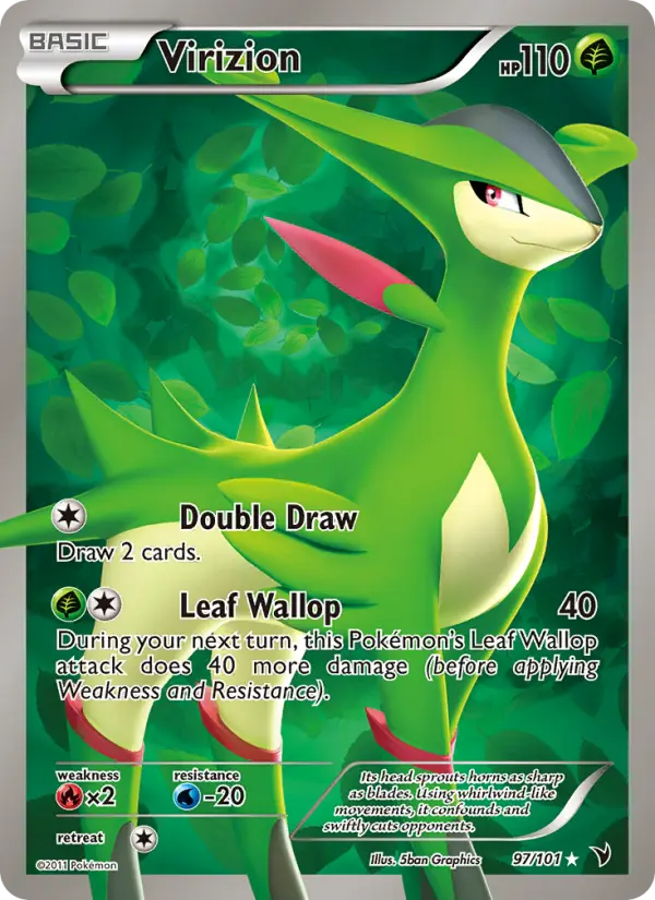 Virizion 97 card from Noble Victories