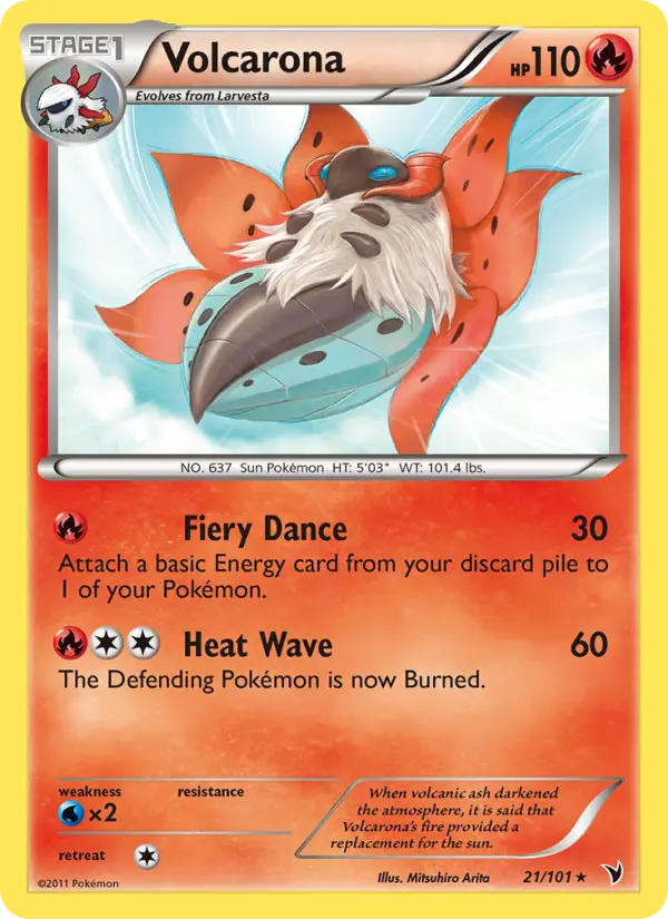 Volcarona 21 card from Noble Victories