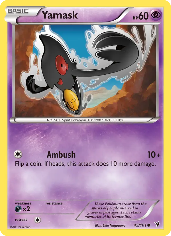 Yamask 45 card from Noble Victories