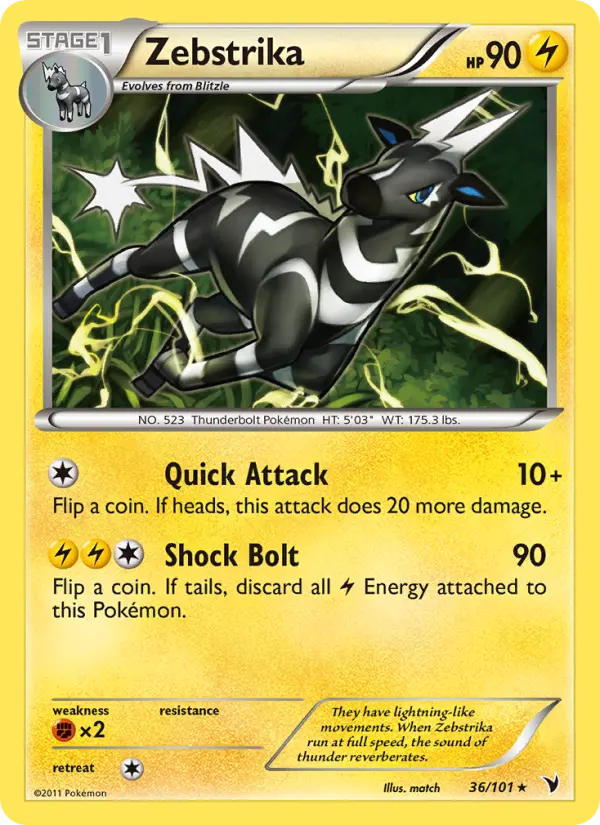 Zebstrika 36 card from Noble Victories