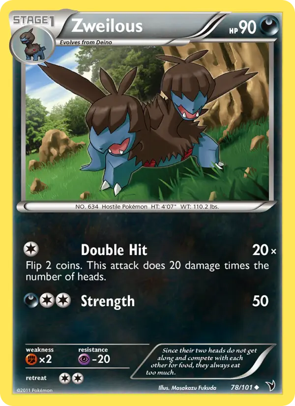 Zweilous 78 card from Noble Victories