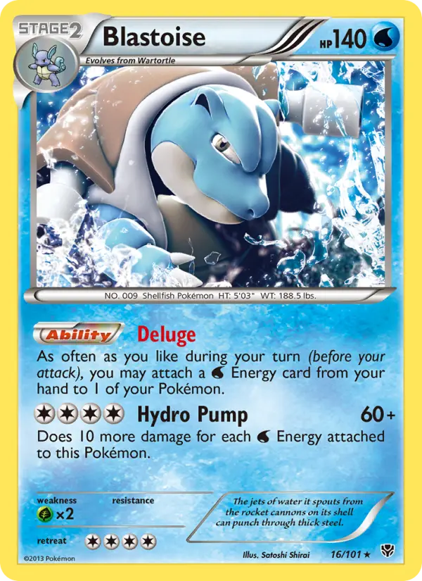 Blastoise 16 — Plasma Blast 16, Holofoil finish
