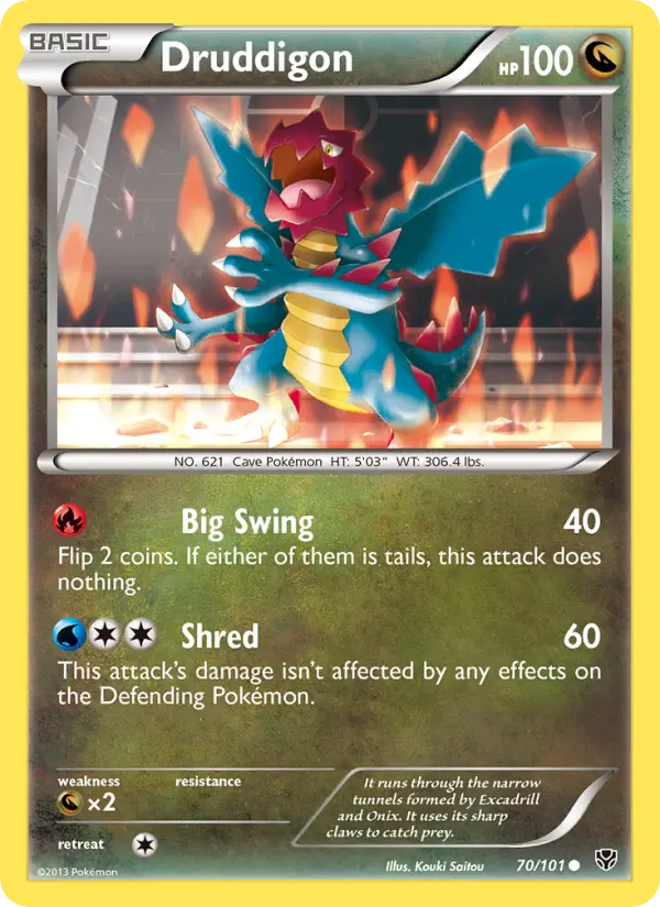 Druddigon 70 card from Plasma Blast