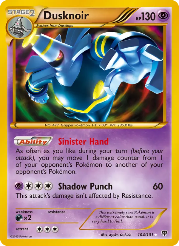 Dusknoir 104 — Plasma Blast 104, Holofoil finish