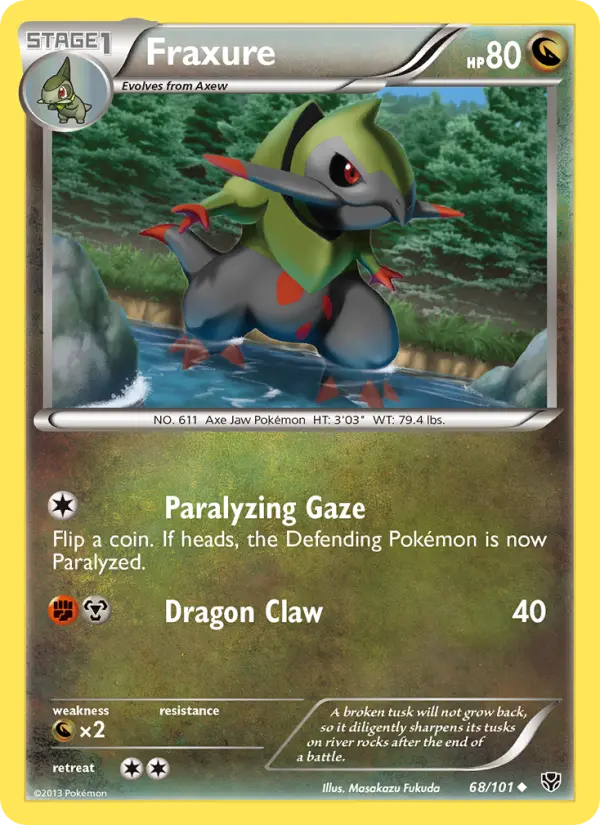 Fraxure 68 card from Plasma Blast