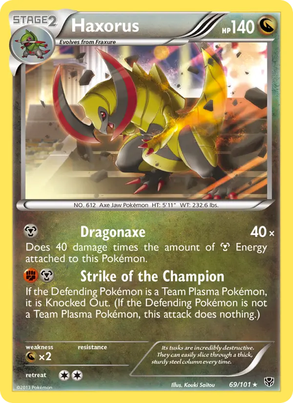 Haxorus 69 card from Plasma Blast