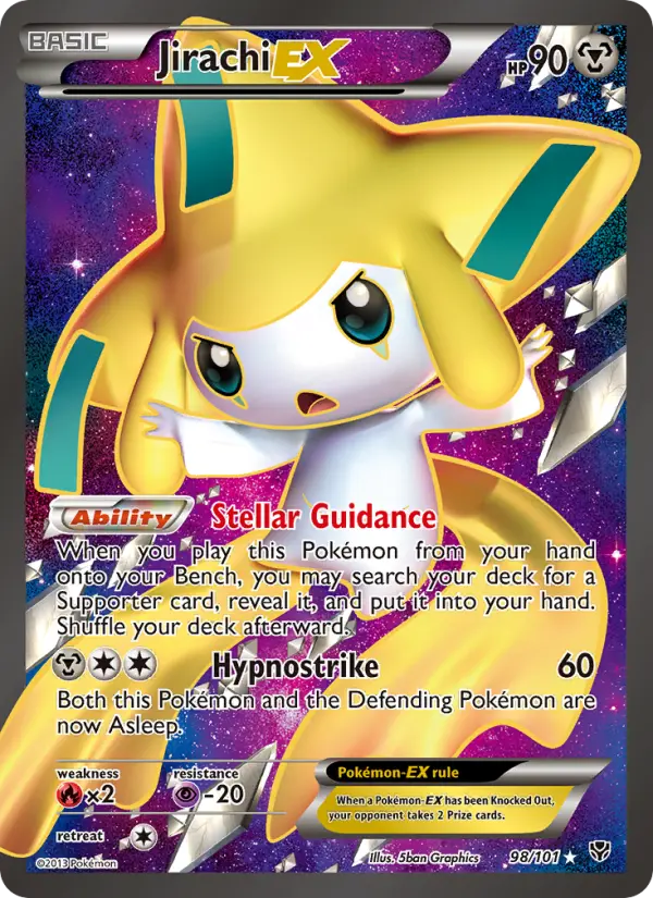 Jirachi-EX 98 card from Plasma Blast