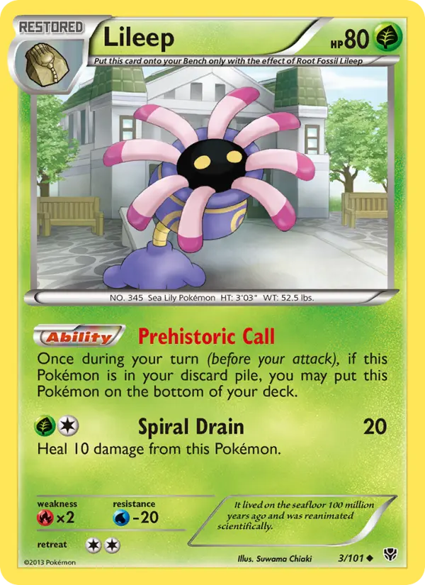 Lileep 3 card from Plasma Blast
