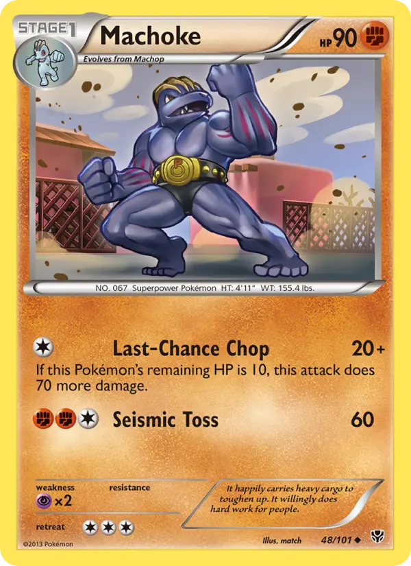 Machoke 48 card from Plasma Blast