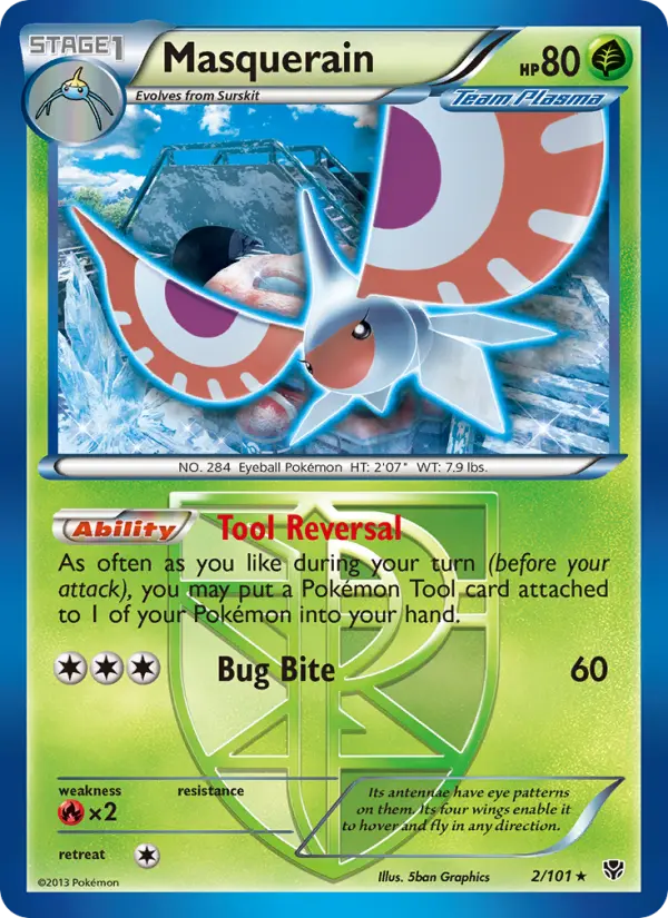 Masquerain 2 card from Plasma Blast