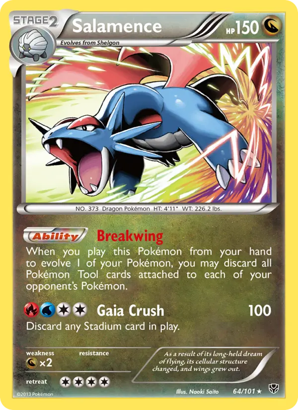 Salamence 64 card from Plasma Blast