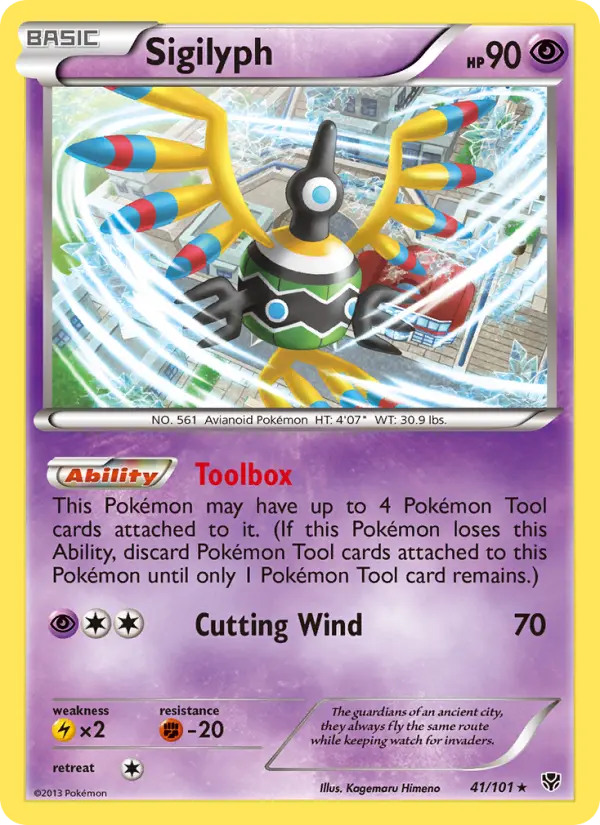 Sigilyph 41 card from Plasma Blast