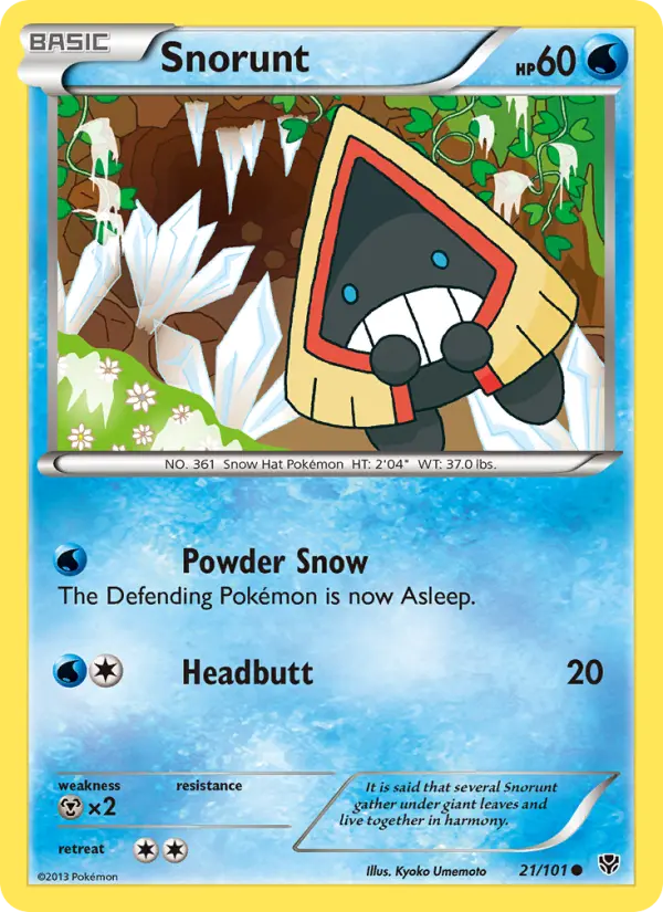 Snorunt 21 card from Plasma Blast