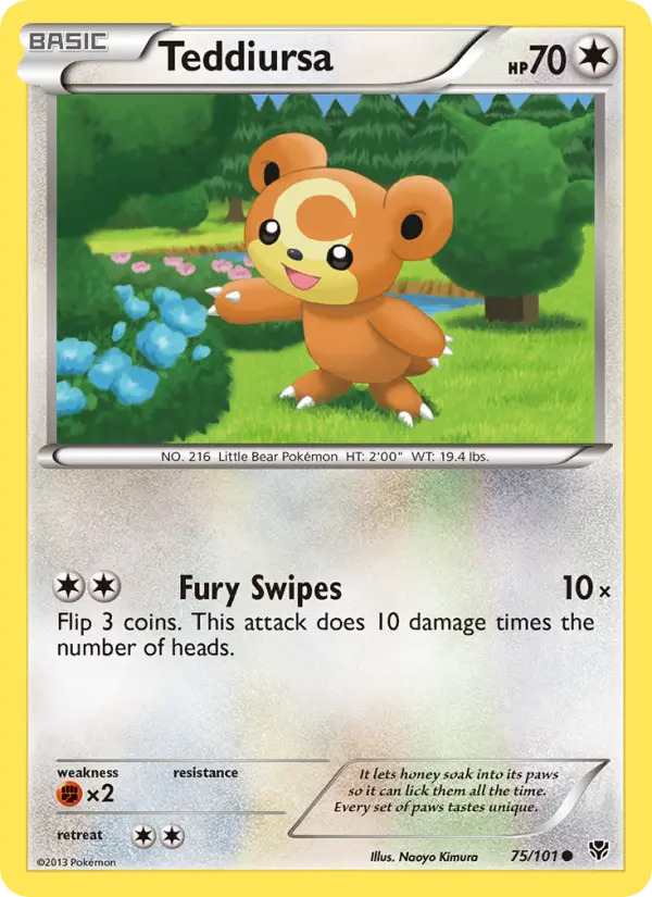 Teddiursa 75 card from Plasma Blast