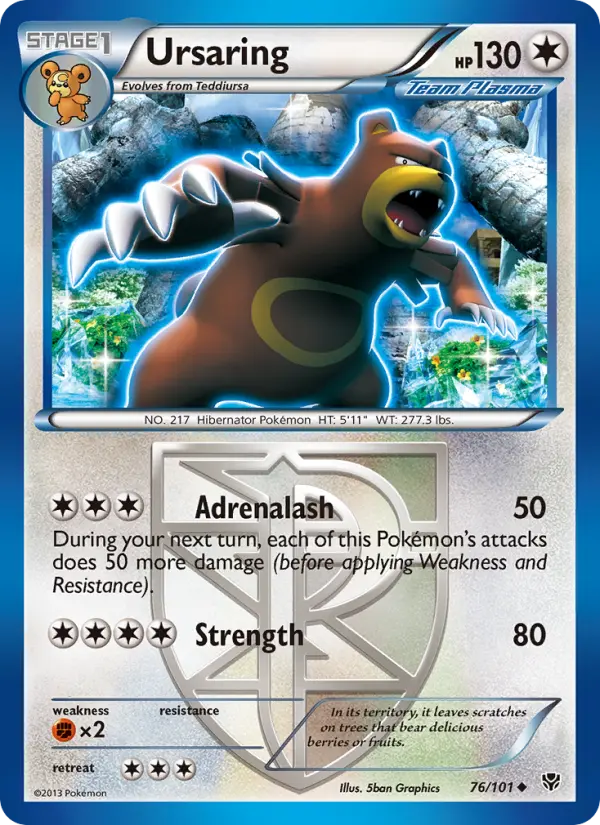 Ursaring 76 card from Plasma Blast