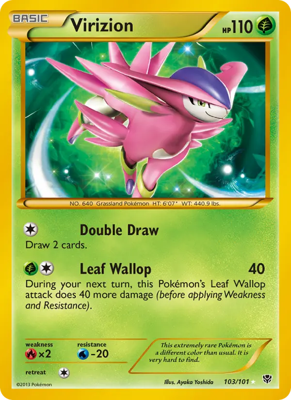 Virizion 103 — Plasma Blast 103, Holofoil finish