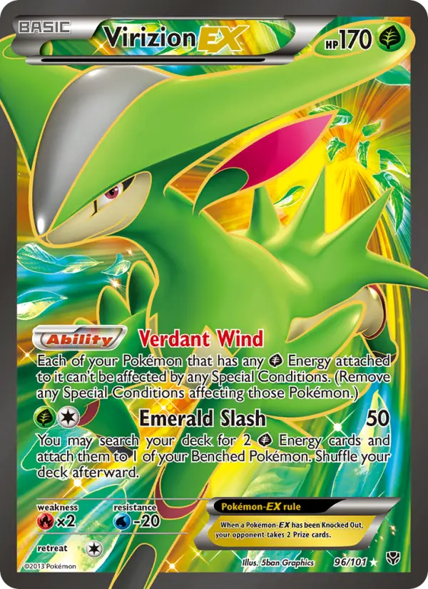 Virizion-EX 96 card from Plasma Blast