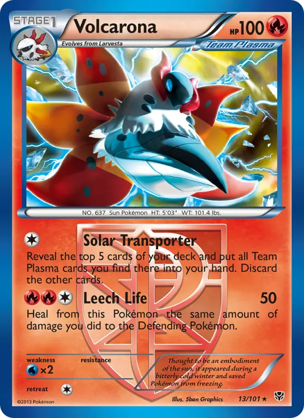 Volcarona 13 card from Plasma Blast