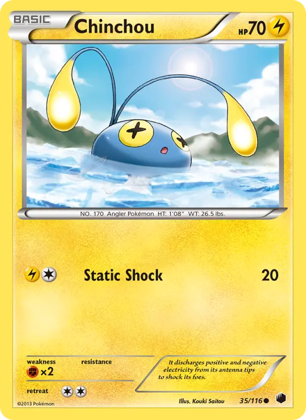 Chinchou 35 card from Plasma Freeze