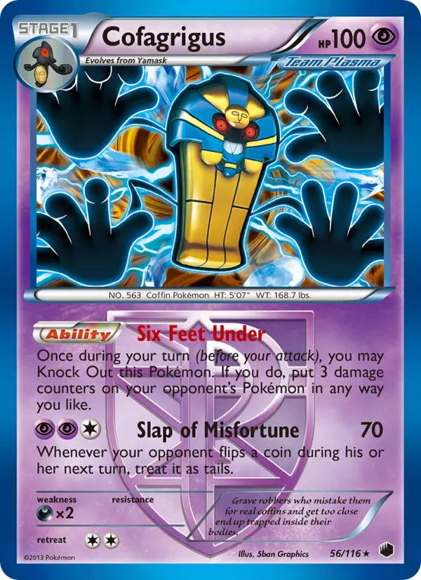 Cofagrigus 56 card from Plasma Freeze