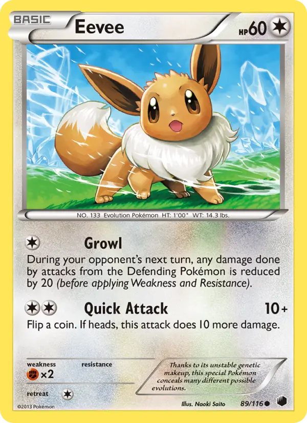 Eevee 89 card from Plasma Freeze