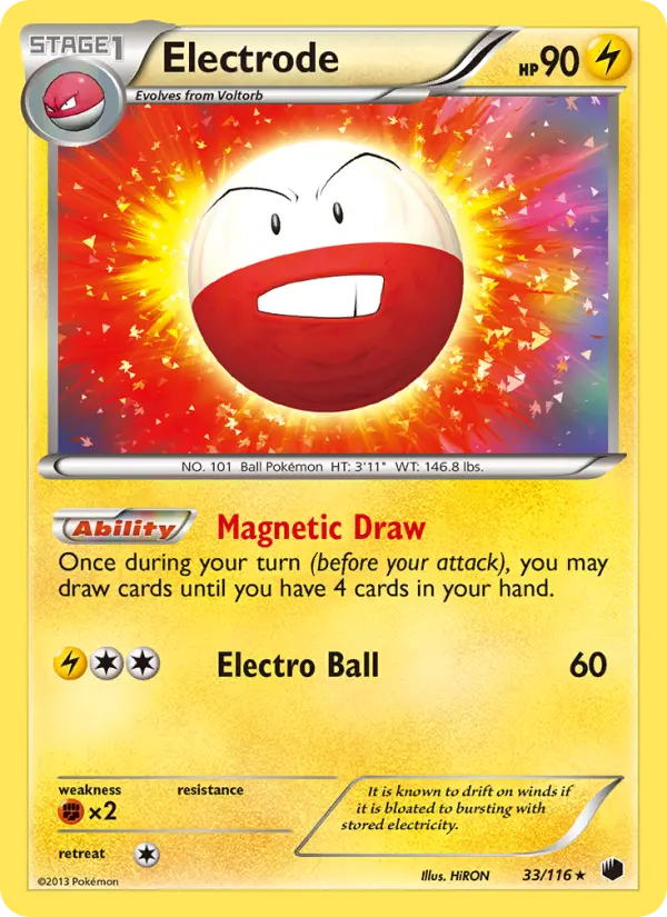 Electrode 33 card from Plasma Freeze