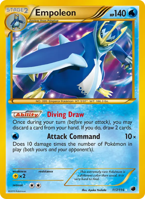 Empoleon 117 card from Plasma Freeze