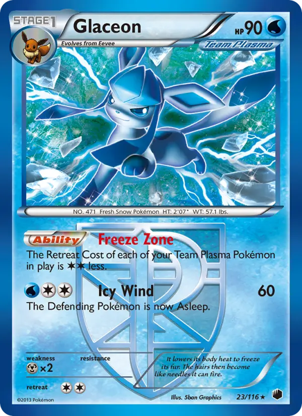 Glaceon 23 card from Plasma Freeze