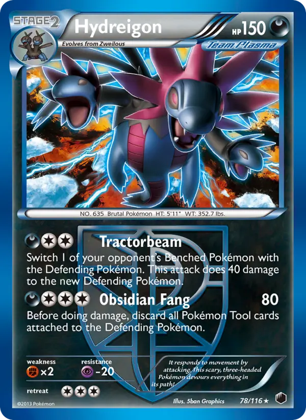 Hydreigon 78 card from Plasma Freeze